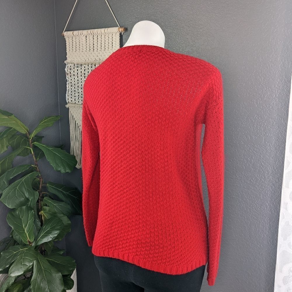 Ana Red Knit Sweater - Picture 5 of 9